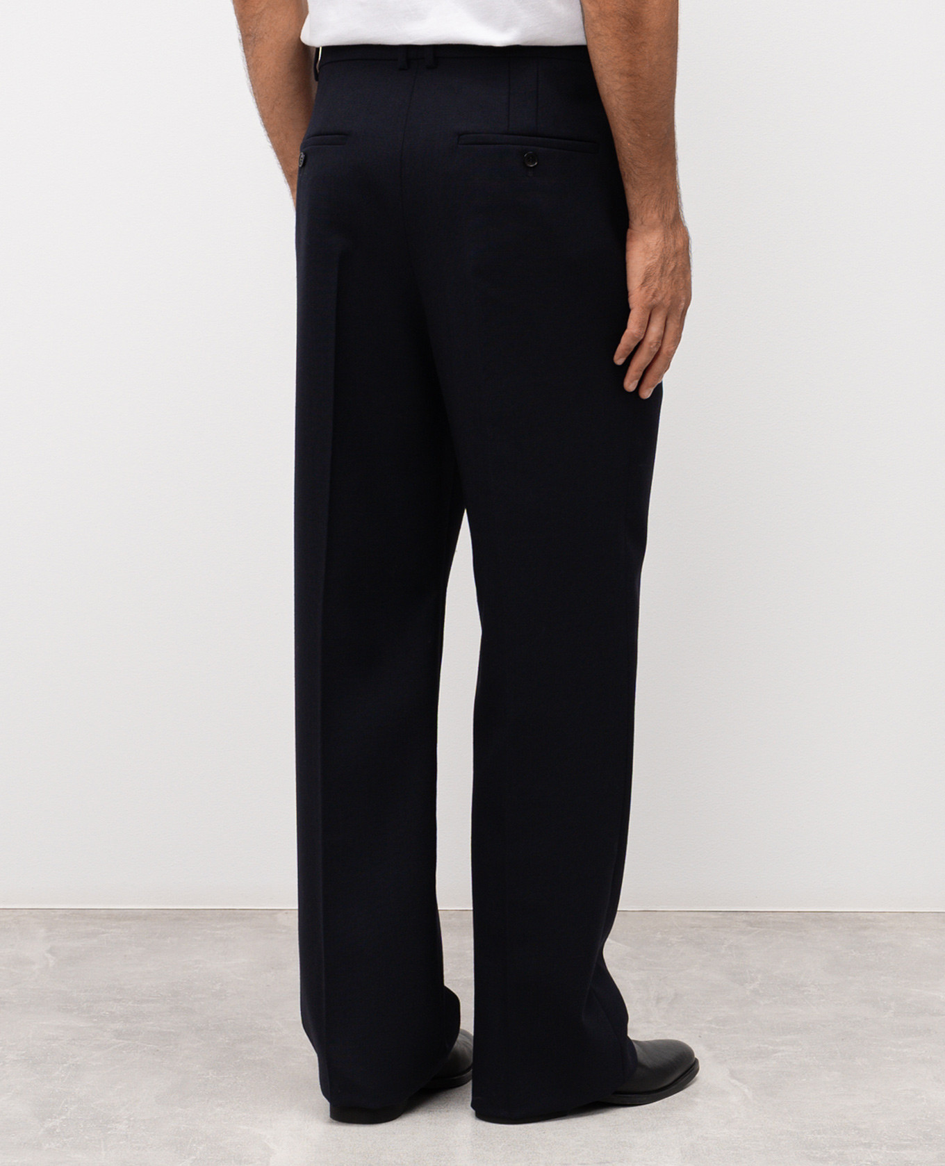Blue wool pants Saint Laurent 4