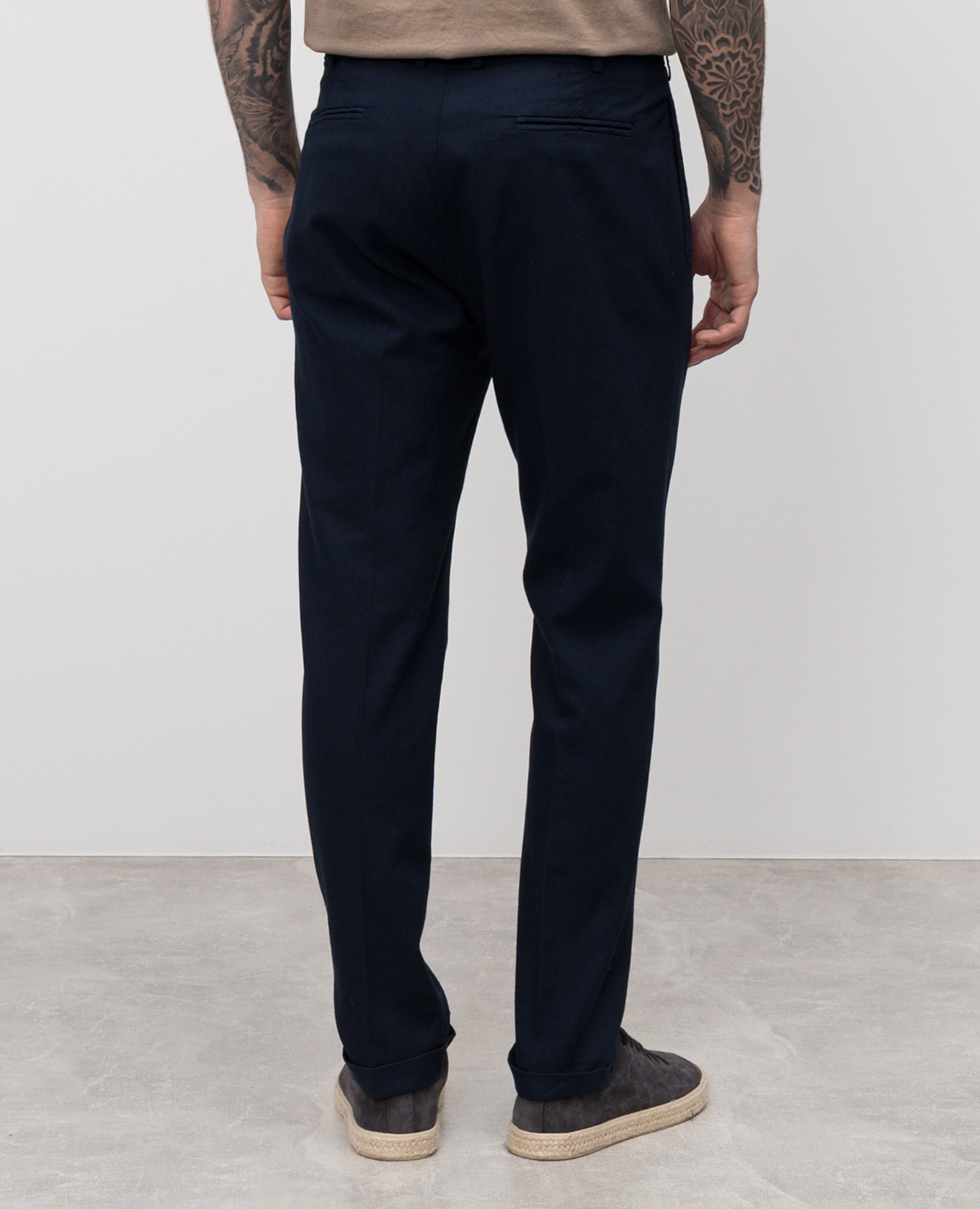 

Blue linen pants CAPOBIANCO