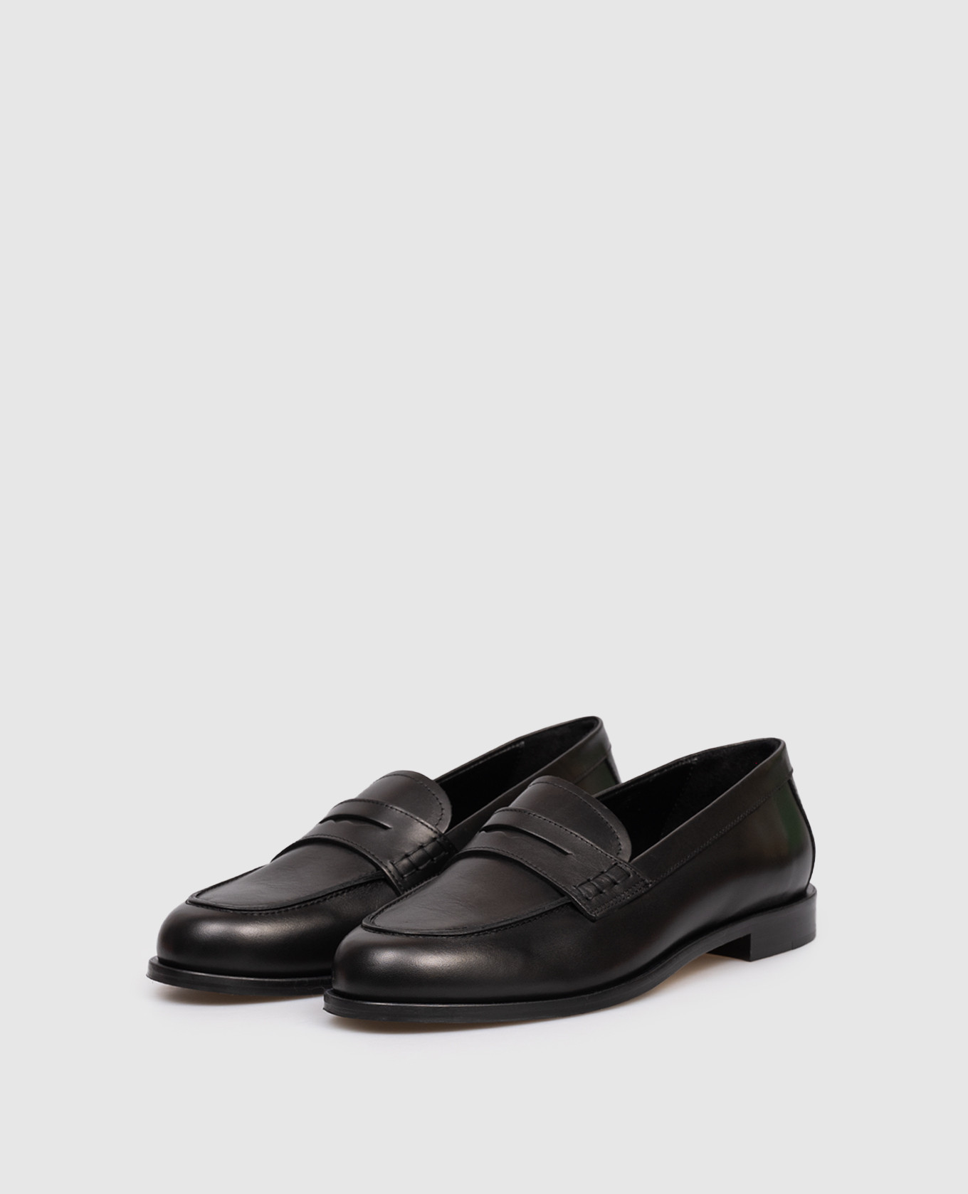 Oscar black leather loafers Aeyde 2