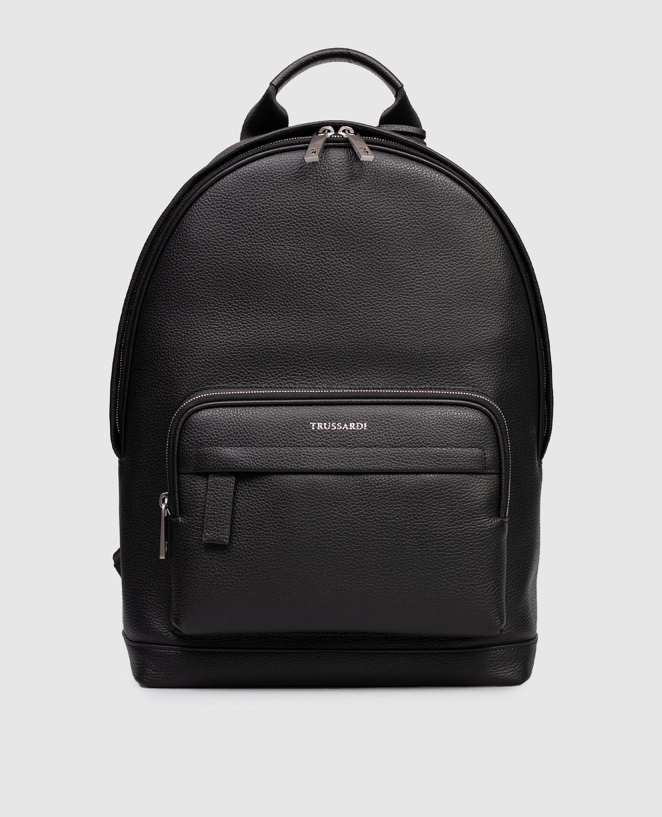 Office Heritage Redefined Black Leather Backpack Trussardi