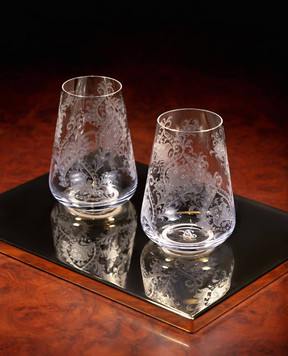 Stefano Ricci Set of crystal water glasses with a pattern OCR103107PCRYLX1