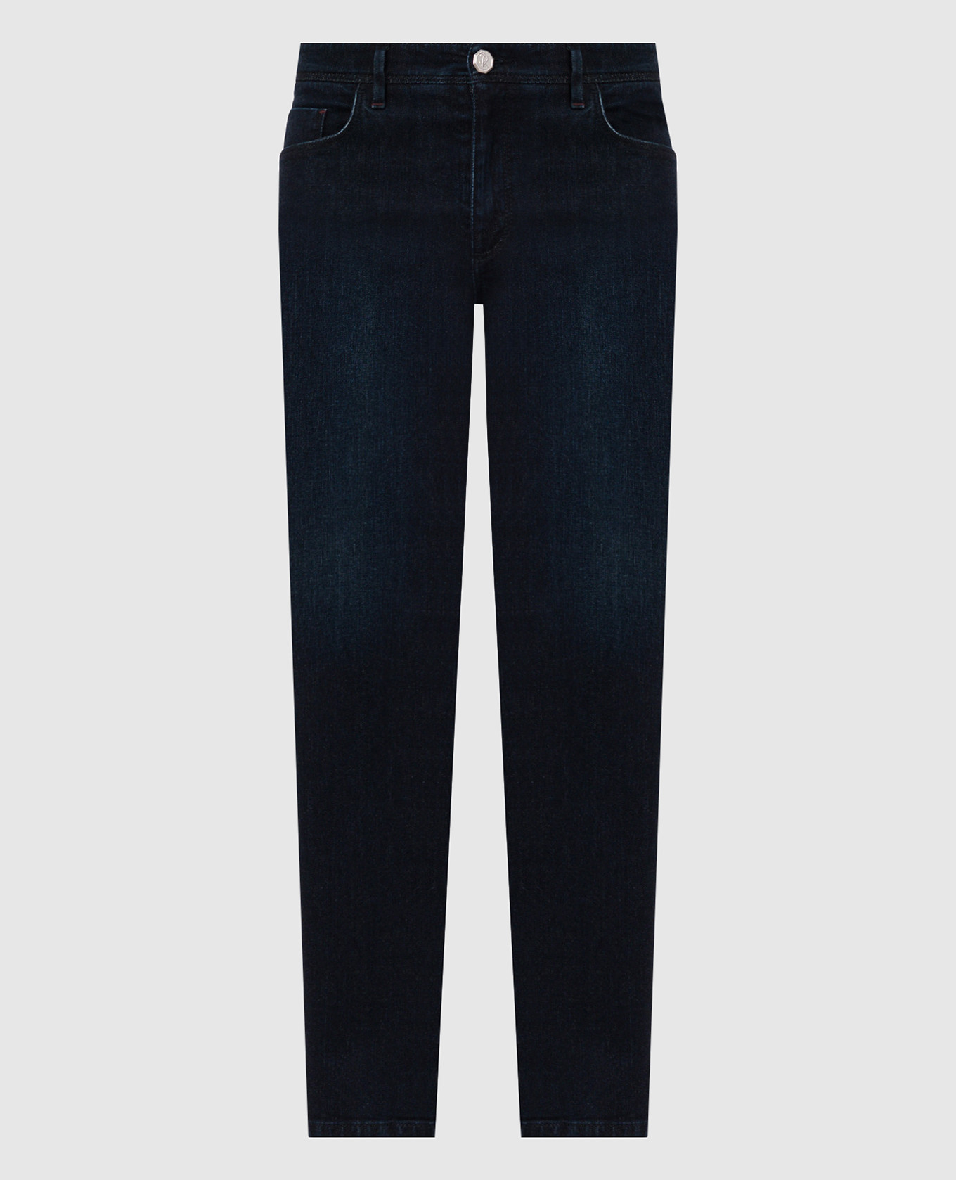 

Blue jeans with logo embroidery Stefano Ricci