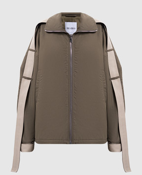 The Attico Khaki jacket with ribbons 251WCB00094CCC118AA