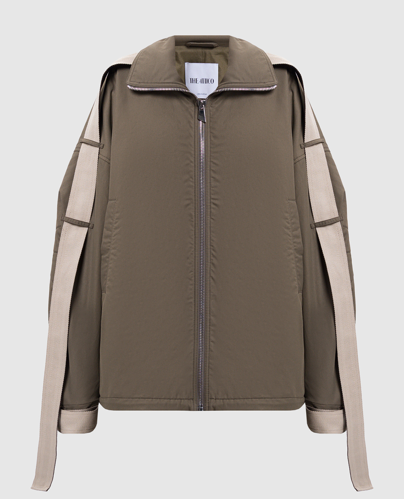 

Khaki jacket with ribbons The Attico