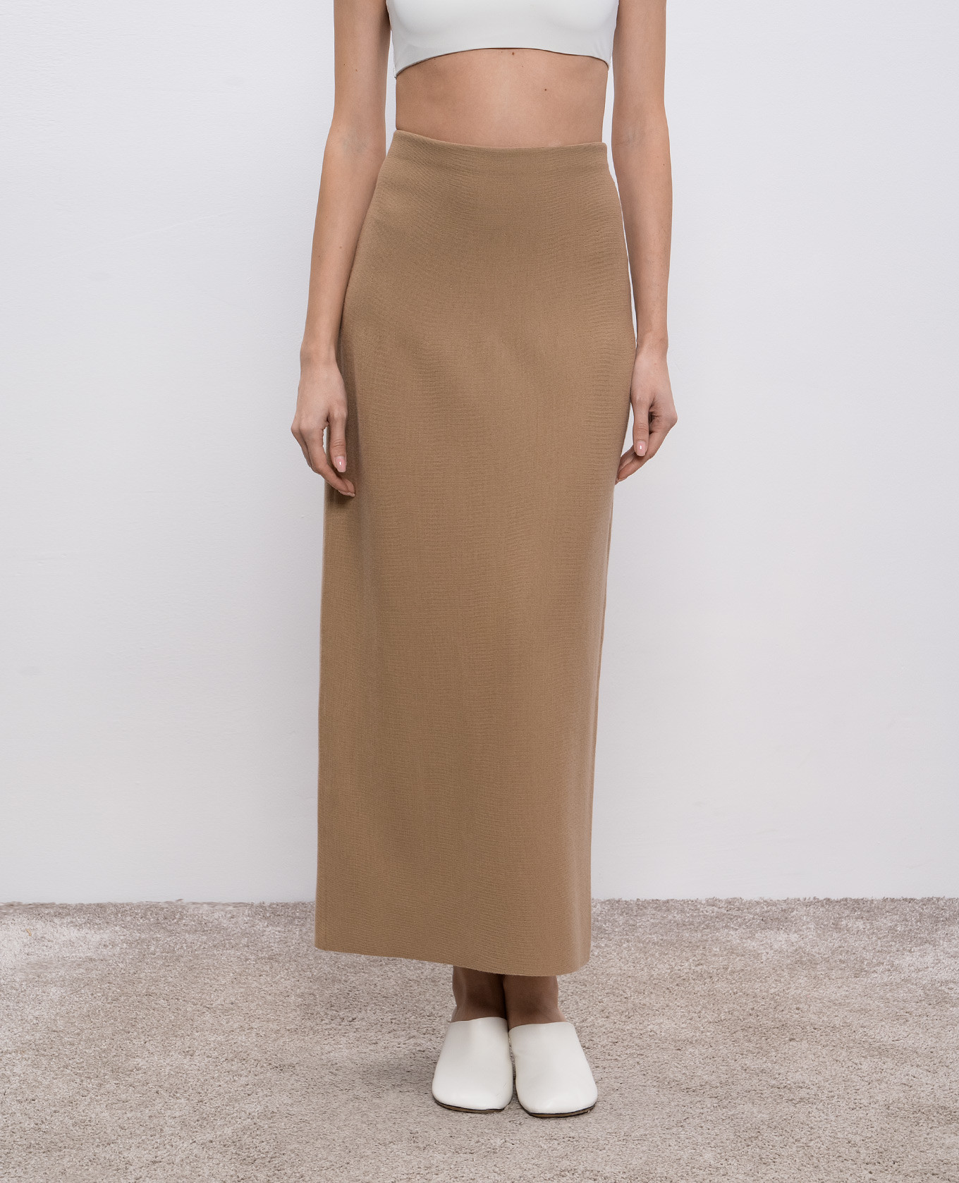 

Circe beige wool midi skirt Gabriela Hearst