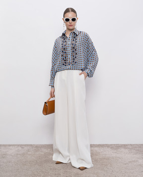 Ermanno Scervino White linen pants D466P701DIE