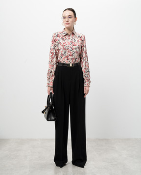 Max Mara ORCA beige silk blouse with floral print ORCA