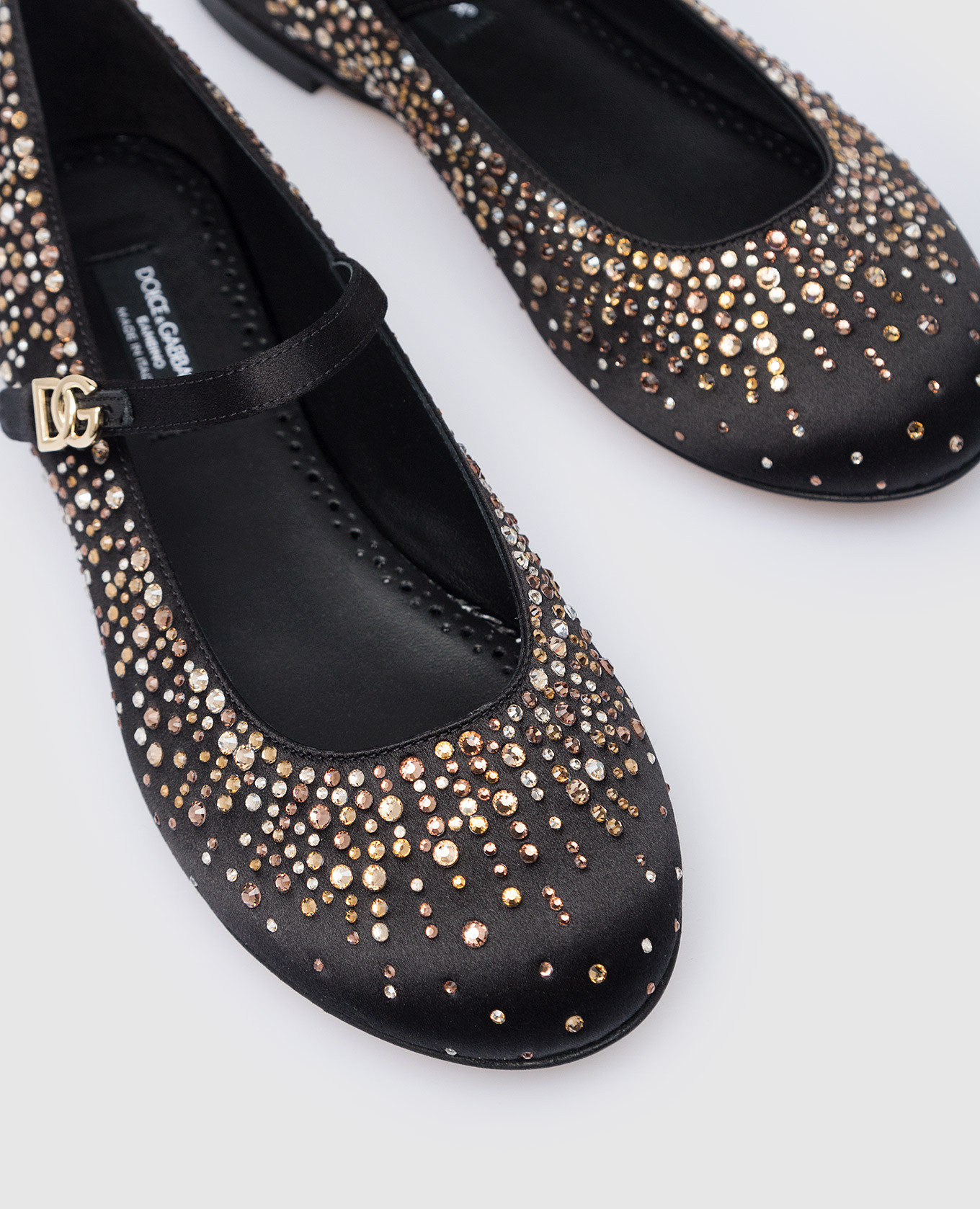 

Children's black ballet shoes with crystals Dolce&Gabbana