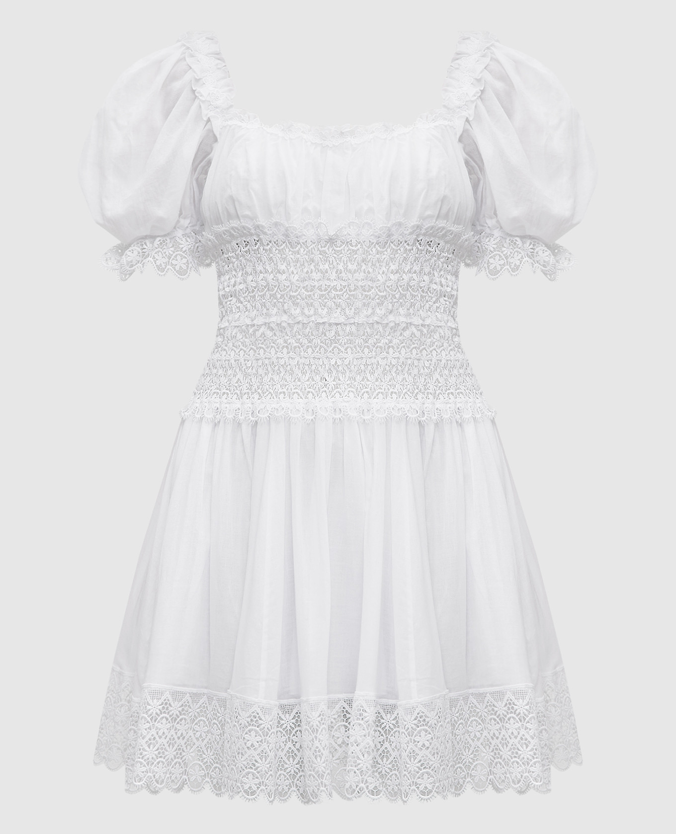 

Melissa white dress with lace Charo Ruiz