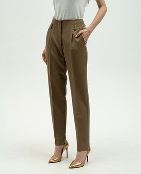Max Mara CELTICO brown wool trousers CELTICO