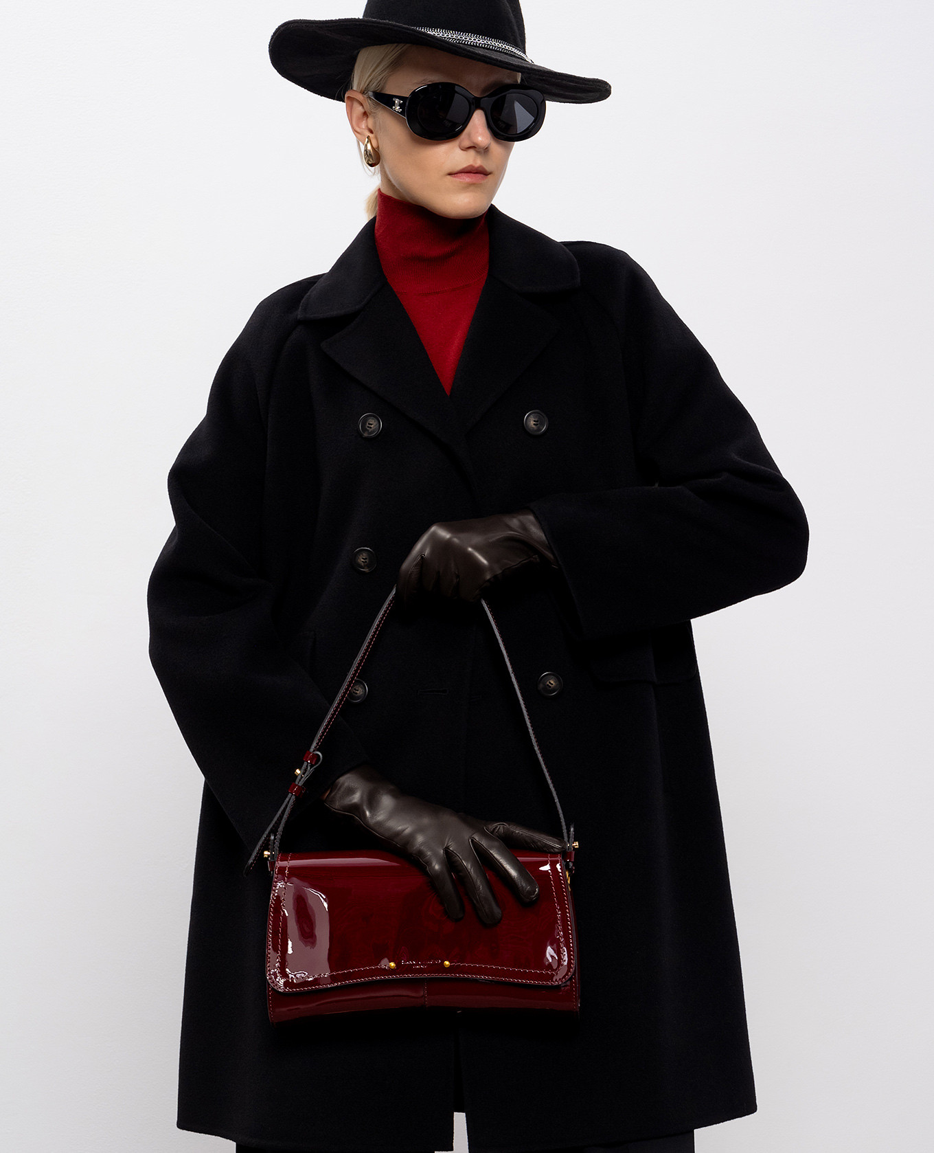 

Brown leather gloves Sermoneta Gloves