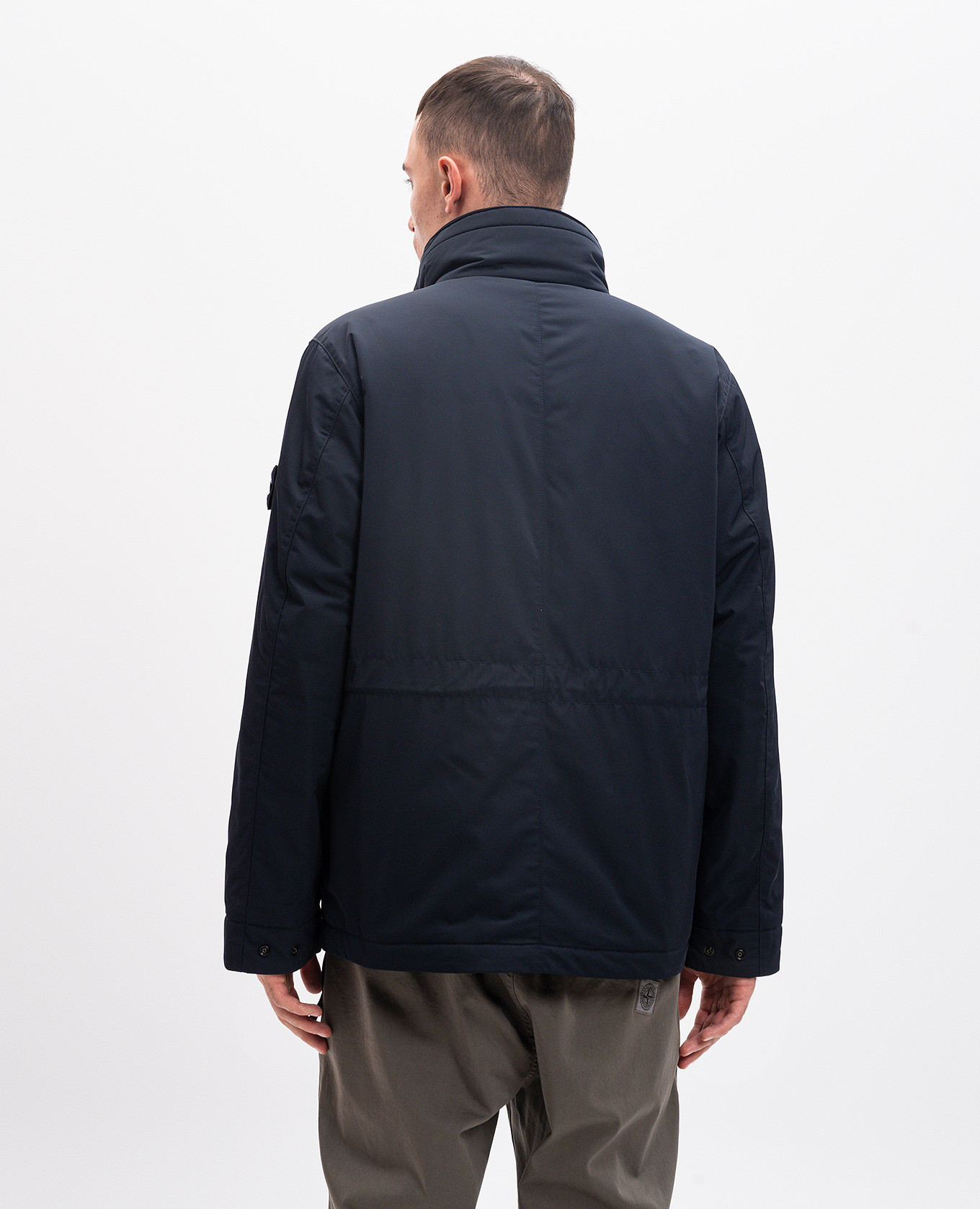 

Blue jacket with logo patch Stone Island