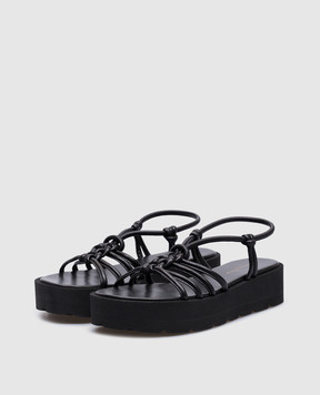 Gianvito Rossi Black leather sandals HEBE G3252205GOM