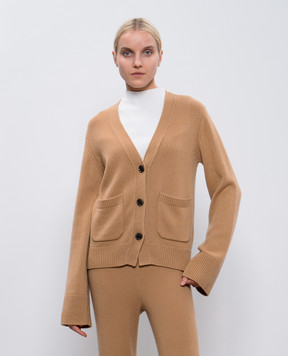 LISA YANG Danni cashmere cardigan in brown 202084