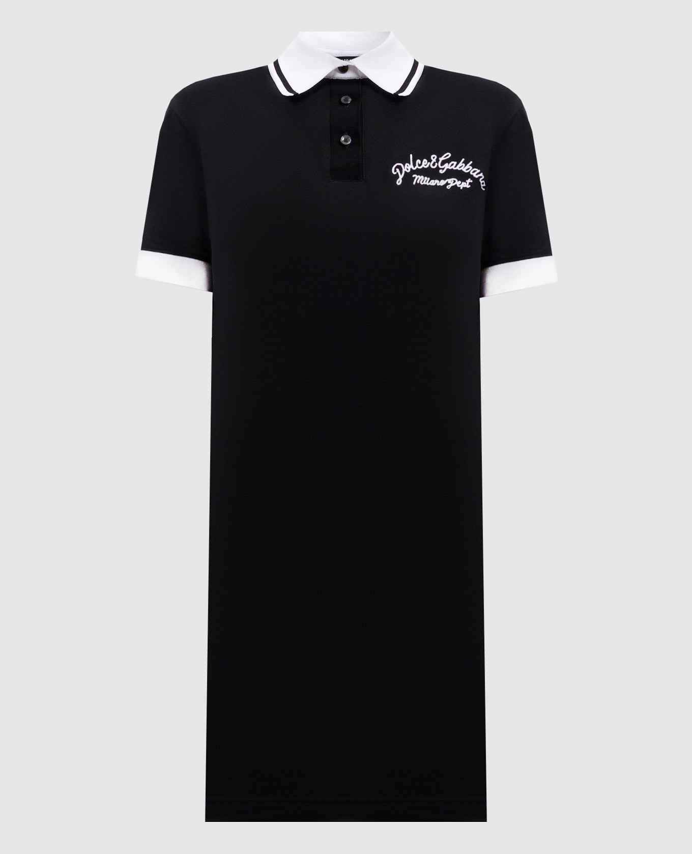 

Black polo dress with logo Dolce&Gabbana