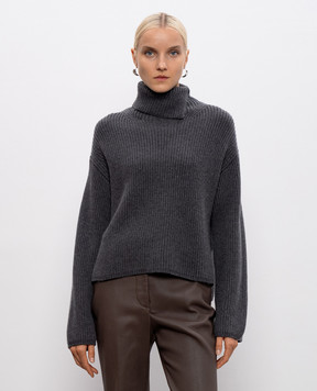 JOSEPH Gray wool, silk and cashmere sweater JF009293