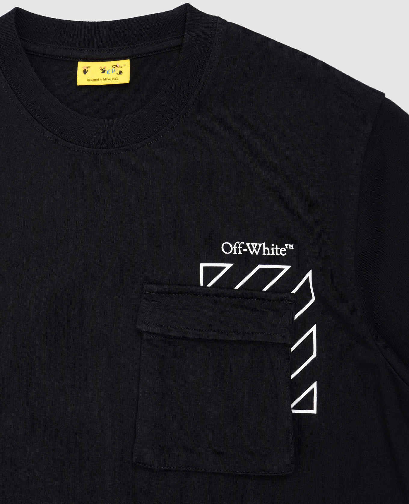 

Children's black T-shirt with logo print Off-White