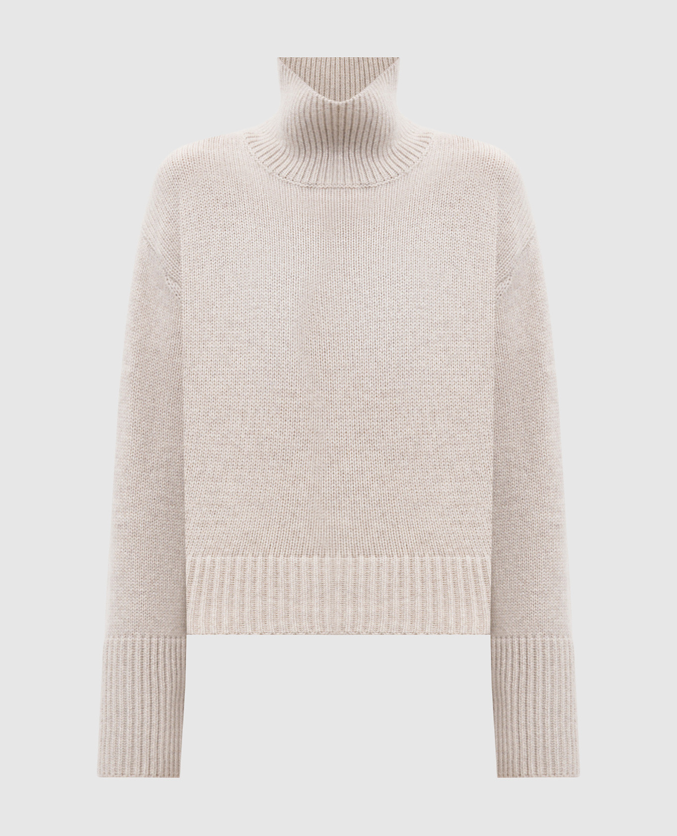 Beige Fleur cashmere sweater LISA YANG