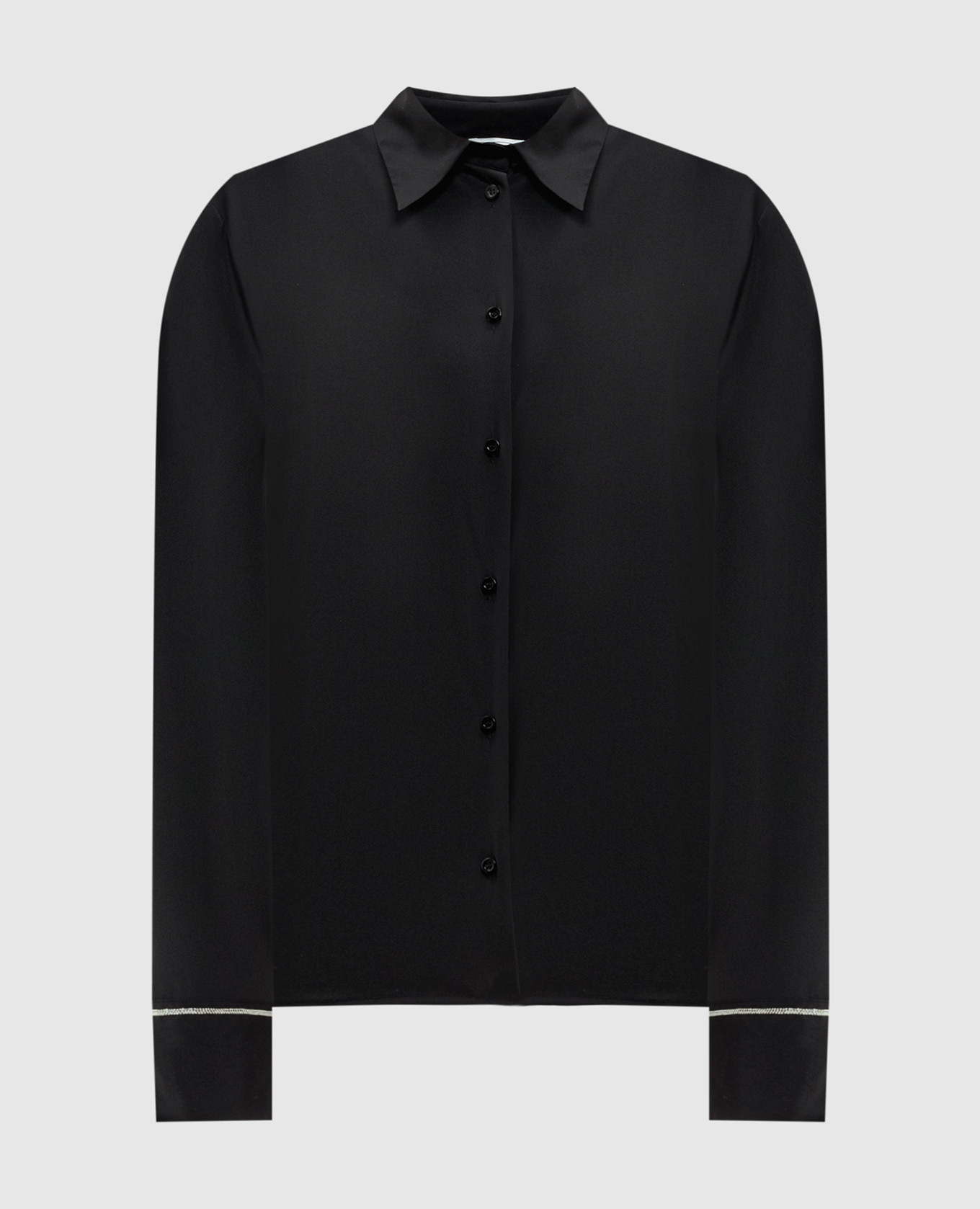 

Black silk blouse with monil chain Peserico