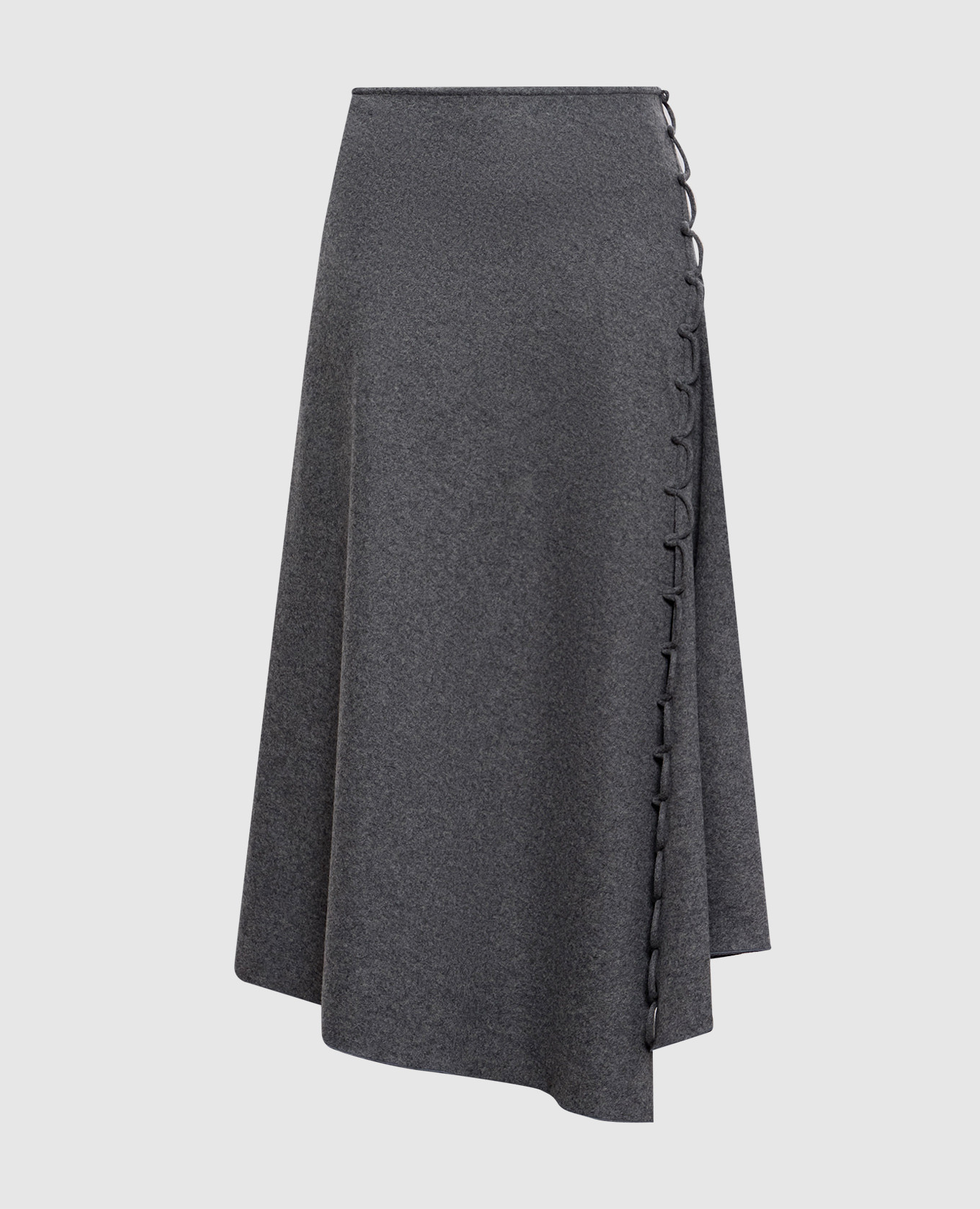 

Gray wool and cashmere skirt with an asymmetrical cut Victoria Beckham, Grey