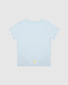 Givenchy Children's blue T-shirt with logo print H30641918