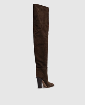 Paris Texas Lavinia brown suede over-the-knee boots PX1508XV0EL