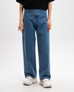 Vetements Blue jeans with logo patch UA66PA540Nw