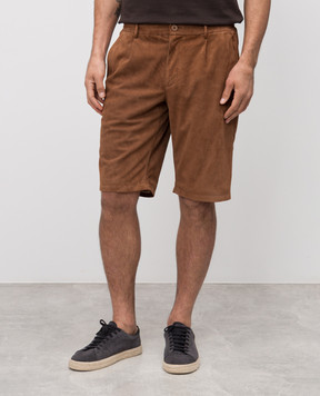 Stefano Ricci Brown suede shorts M7T5100280SUESN4