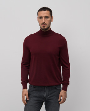 ISAIA Burgundy wool golf MG8015YP005