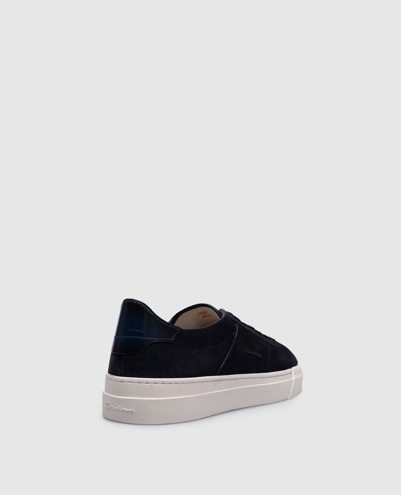 

Blue suede sneakers with logo Santoni