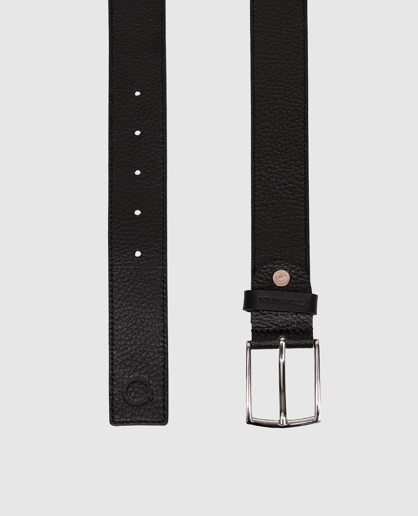 

Black leather belt with embossed logo Trussardi