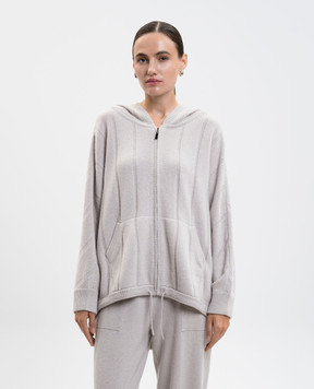 Simonetta Ravizza Grey Calla cashmere sports jacket F05KN11T100