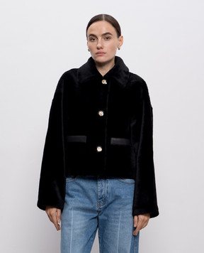 Babe Pay Pls Black sheepskin coat 2527MERINO