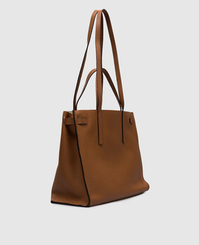 Gianni Chiarini Altea brown leather tote bag with logo BS10967RNGDBL