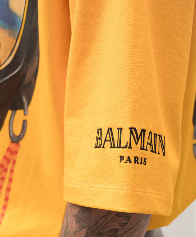 Tシャツ・カットソー Balmain \"The Lion King\" t-shirt Yellow 24276583_54267292_600.jpg
