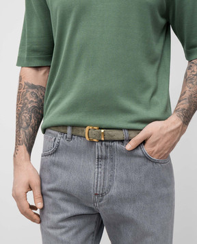Agnona Green suede belt L608U1L8250