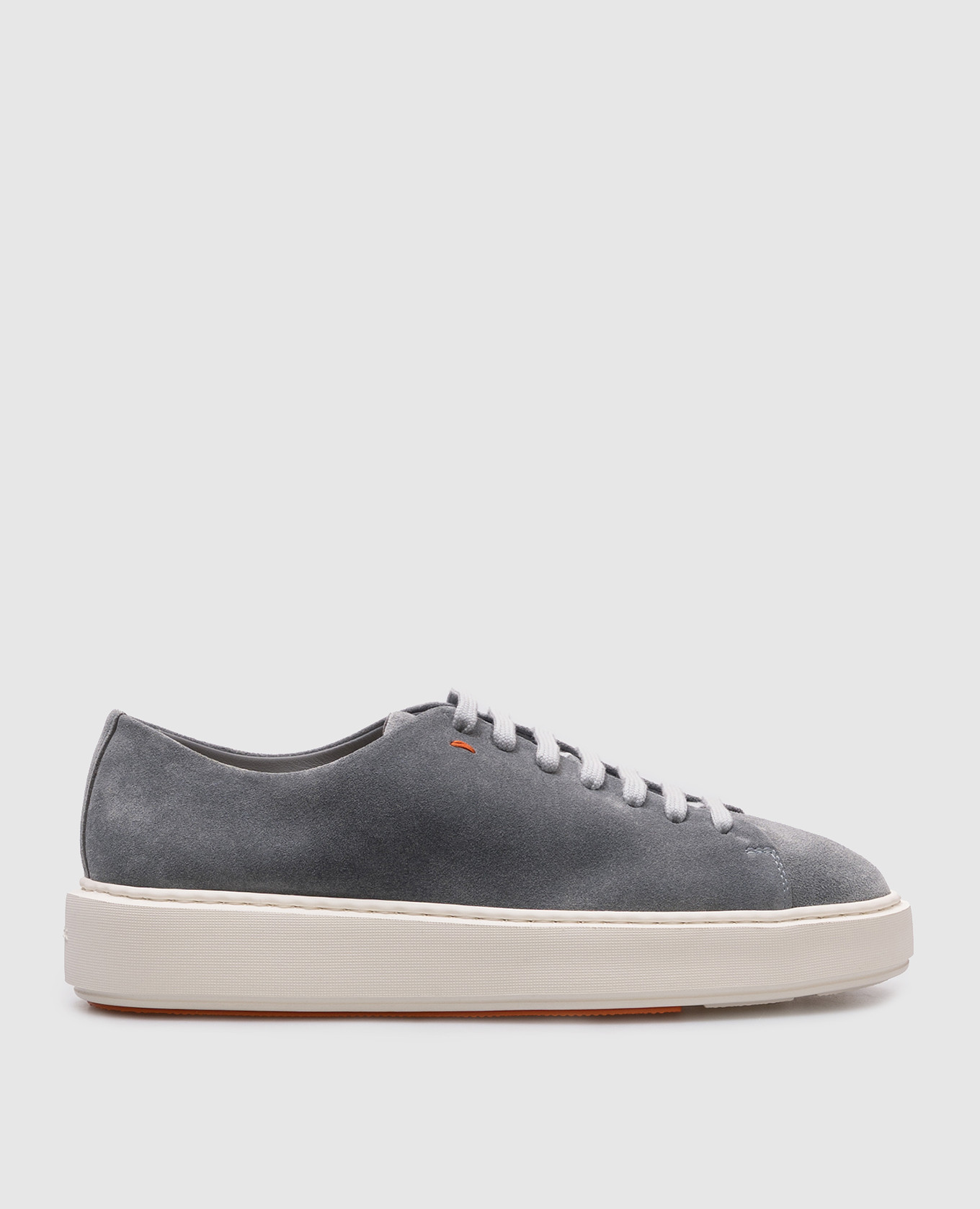 

Grey suede Fuzz sneakers with logo Santoni