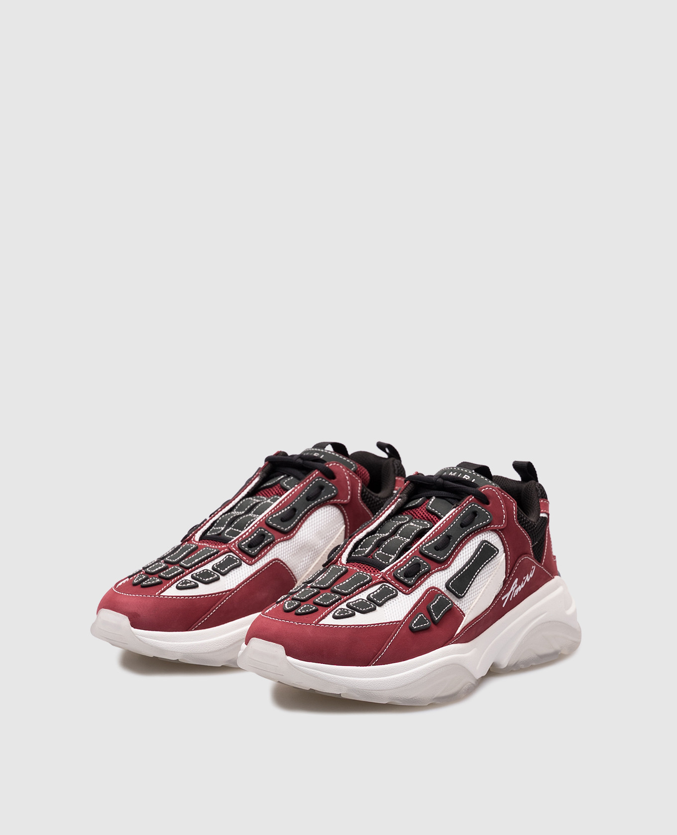 

Bone Runner burgundy combo sneakers AMIRI