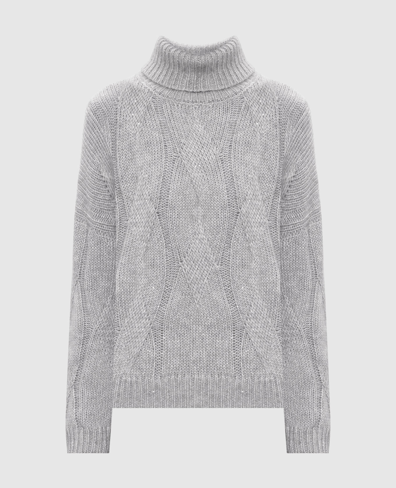 Gray alpaca wool sweater Peserico