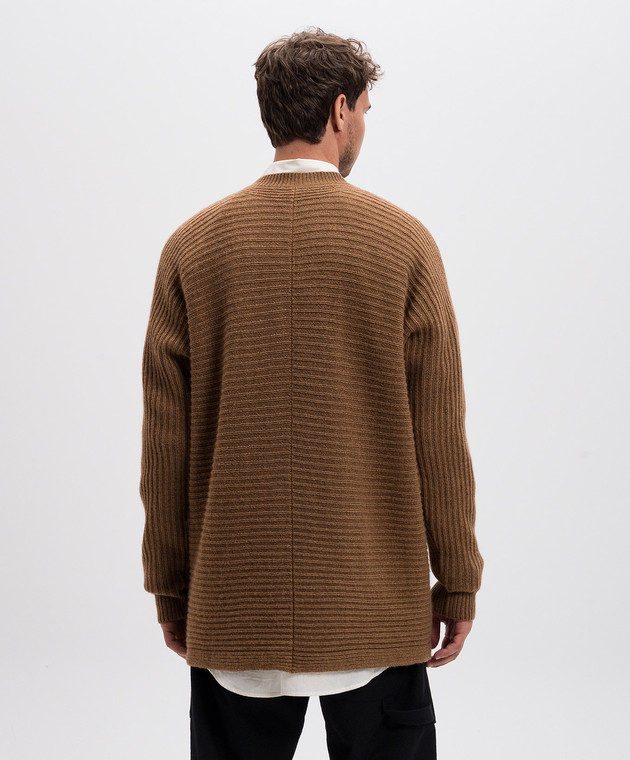 Jan Jan Van Essche - Brown camel wool sweater KNIT42 - shop with