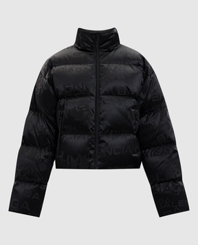Balenciaga Black down jacket with logo pattern 850867TTQ13