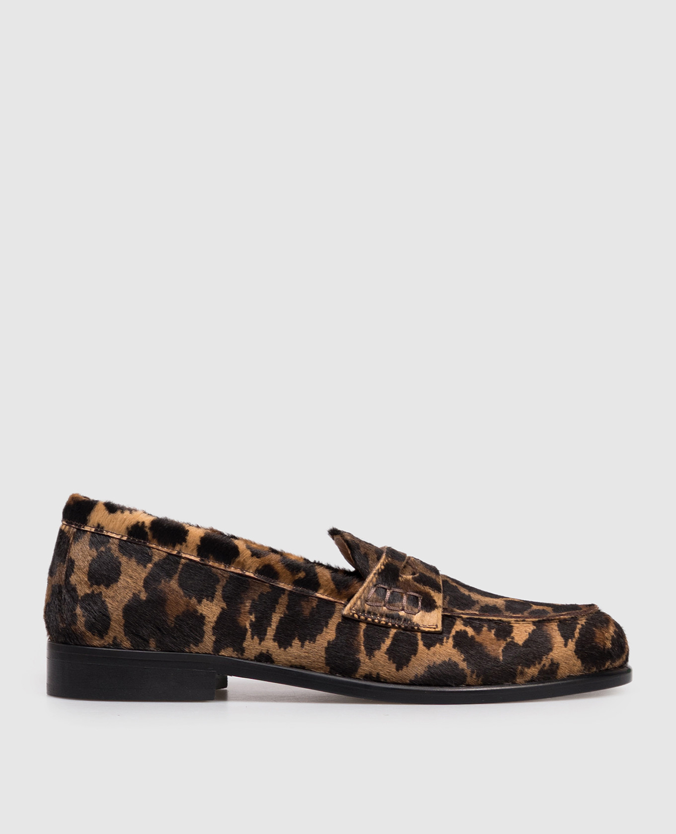 

Brown leather loafers in animal print Babe Pay Pls