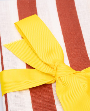 La DoubleJ Set of Riviera Brick linen napkins NAP0010LIN001RIV06