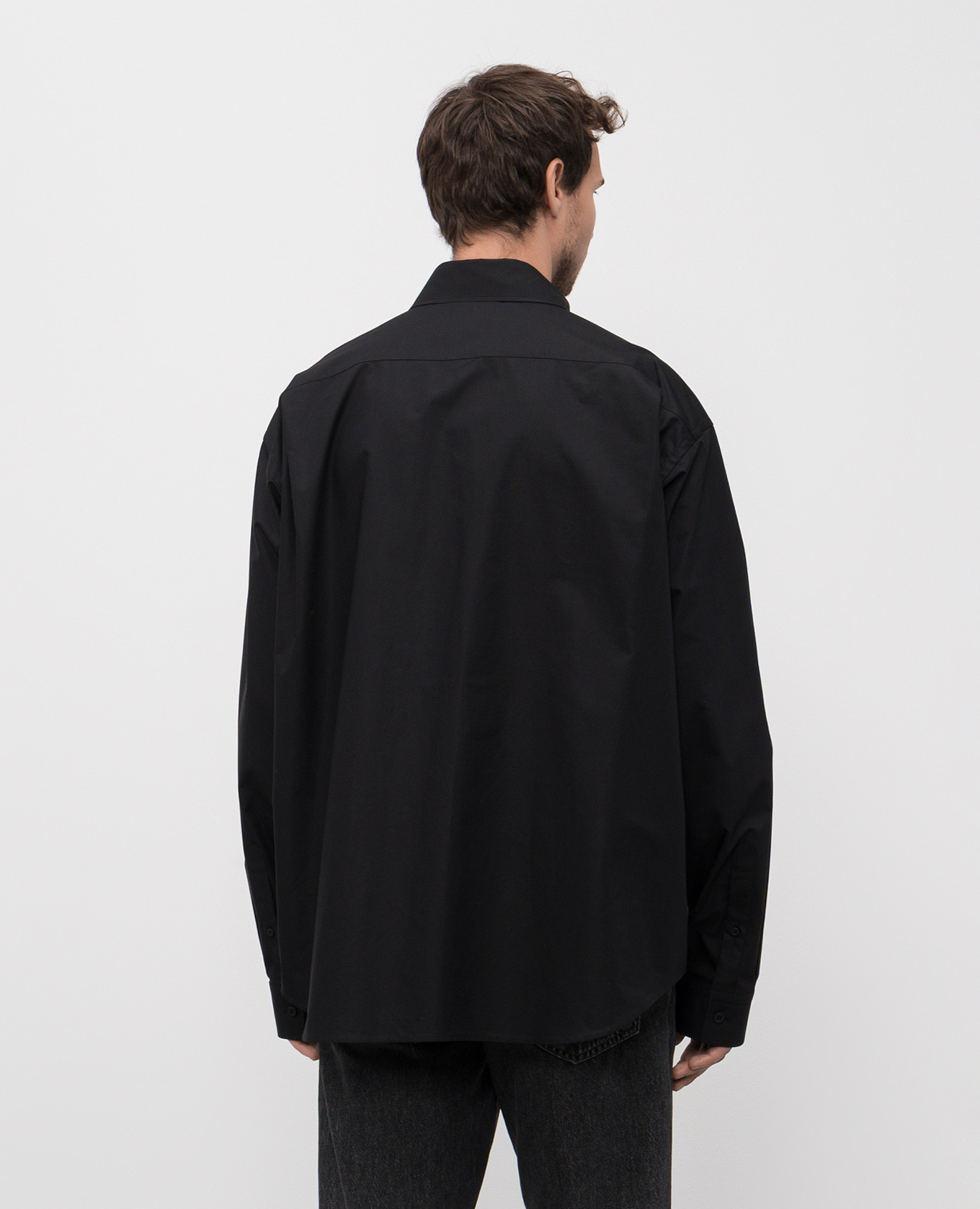 

Black shirt with logo embroidery Balenciaga