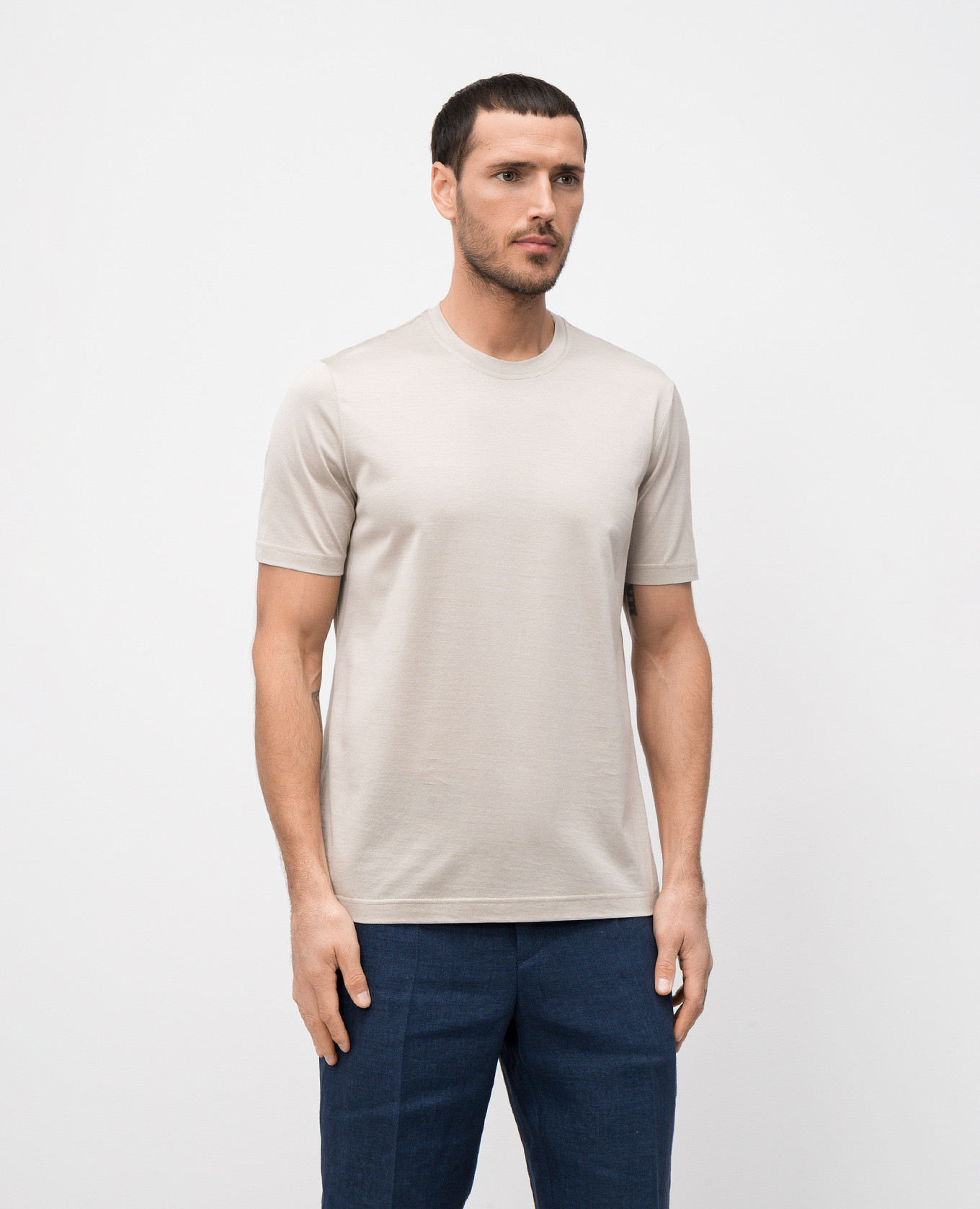 

Beige T-shirt with logo CAPOBIANCO