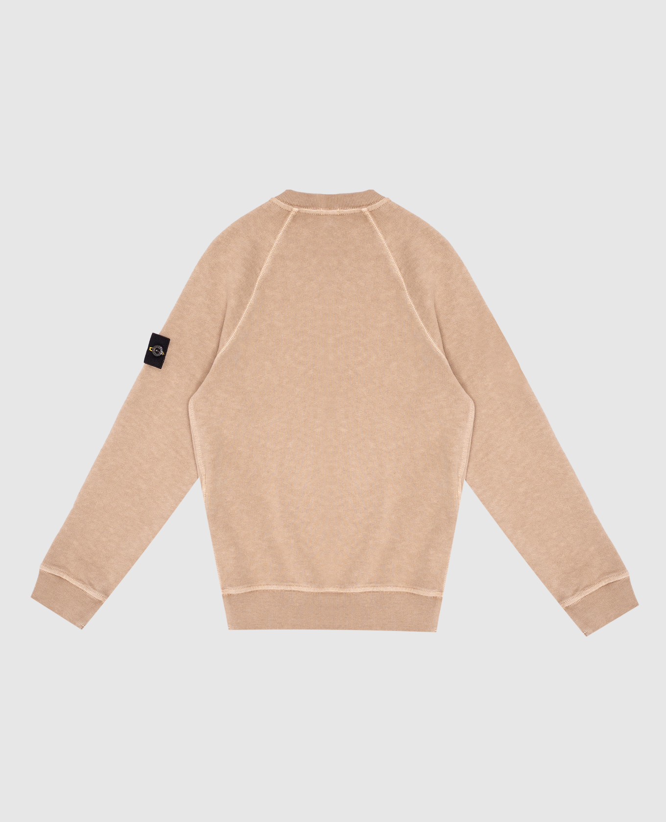 

Children's beige sweatshirt with logo patch Stone Island