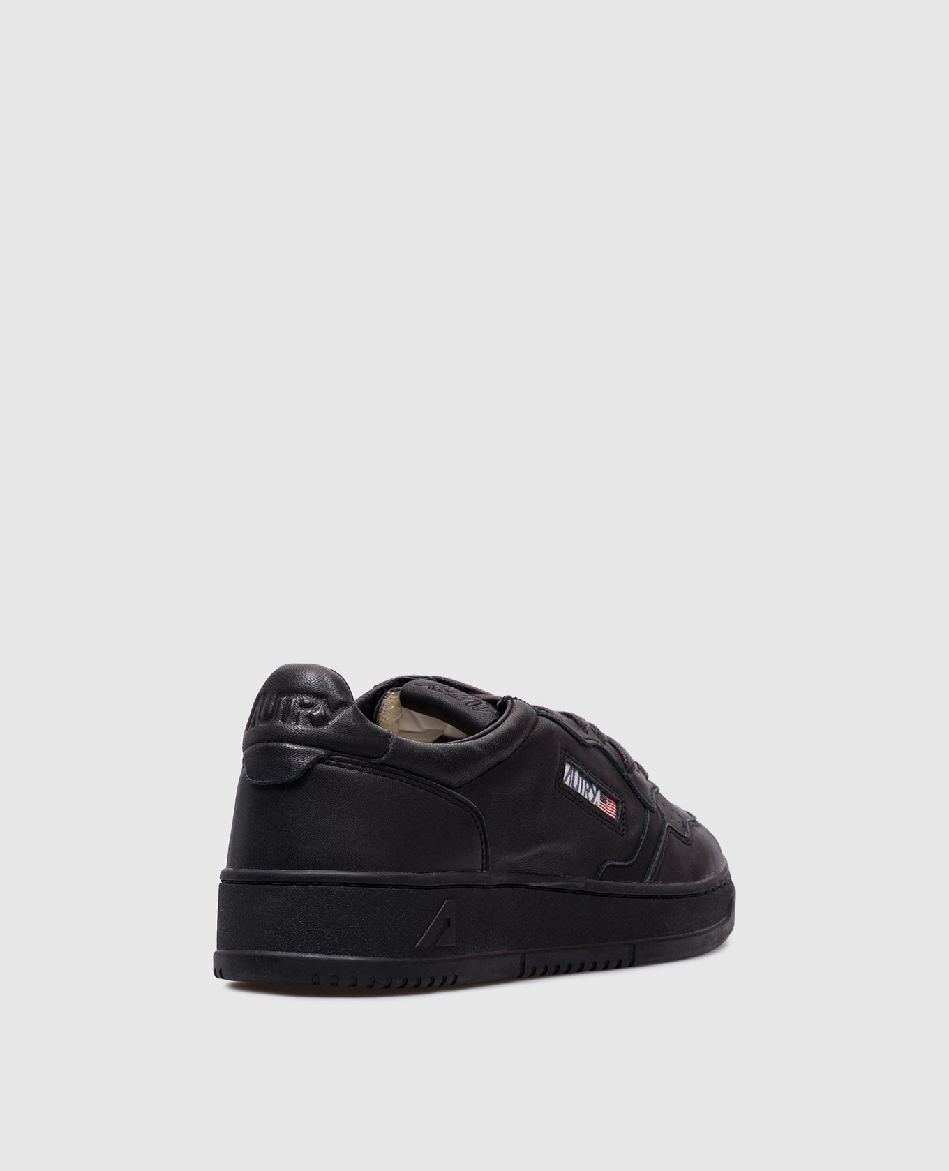 

Black leather MEDALIST sneakers with logo AUTRY