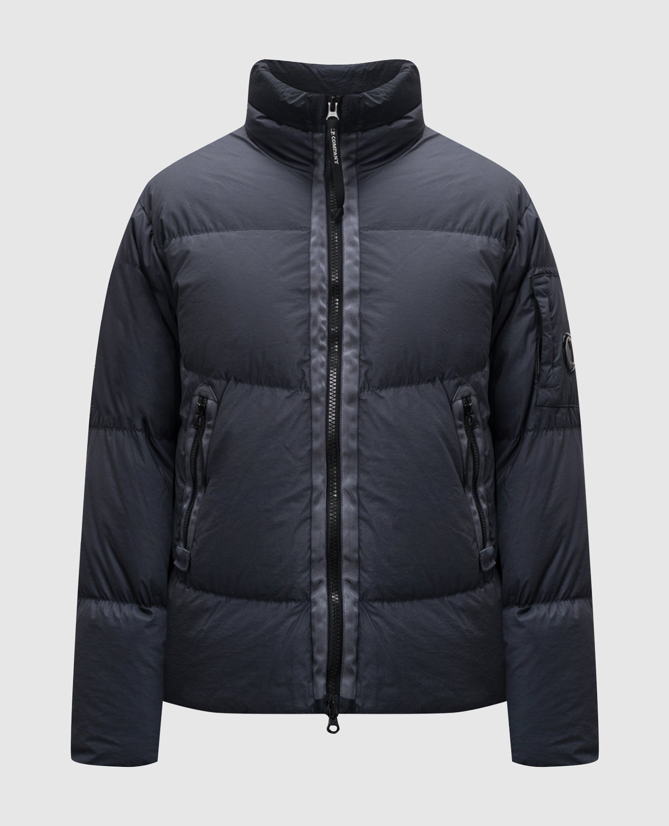 Bi-tm gray quilted down jacket c.p. company