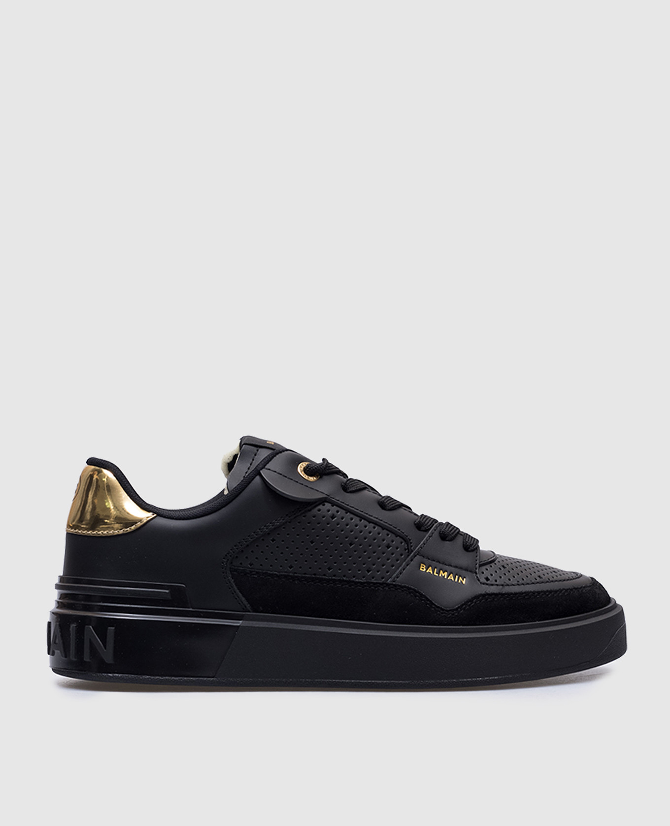 

B-Court Flip Black Leather Sneakers Balmain