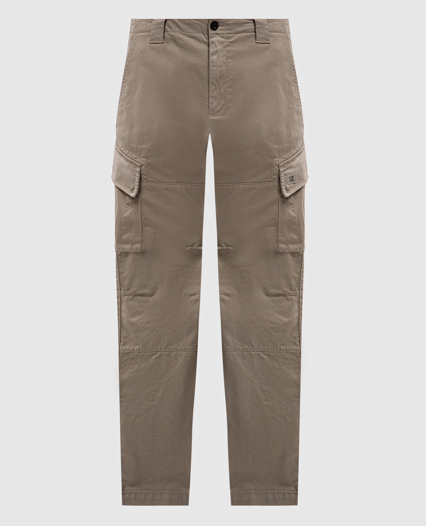 

Beige cargo pants with logo patch C.P. Company